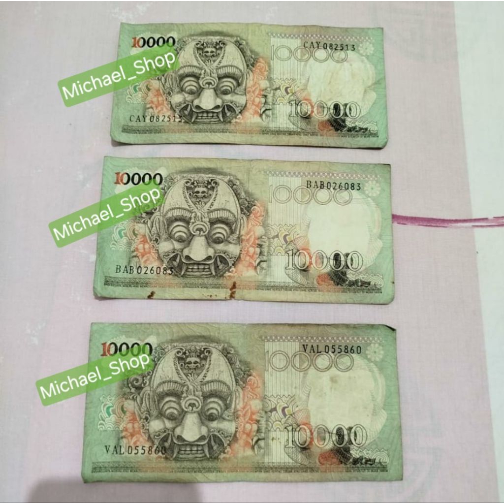 Uang Rp 10.000 10ribu tahun 1975 BARONG ( ASLI / ORIGINAL )