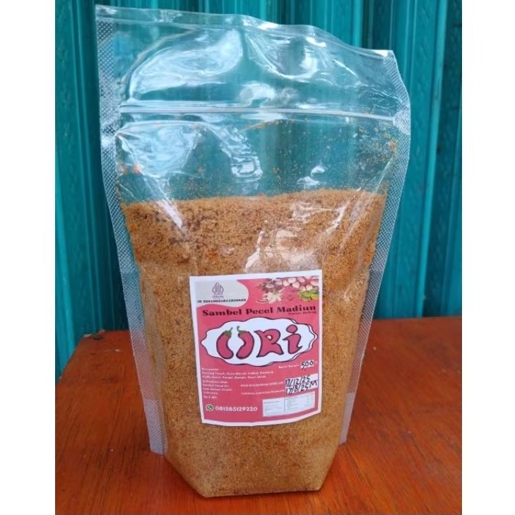 

Sambel Pecel Bumbu Pecel Madiun Sambel Pecel ORI 500 gram - Buatan Sendiri Hasilnya Sangrai Murni Dengan Kacang Pilihan Tanpa Bahan Pengawet Buatan dan HALAL