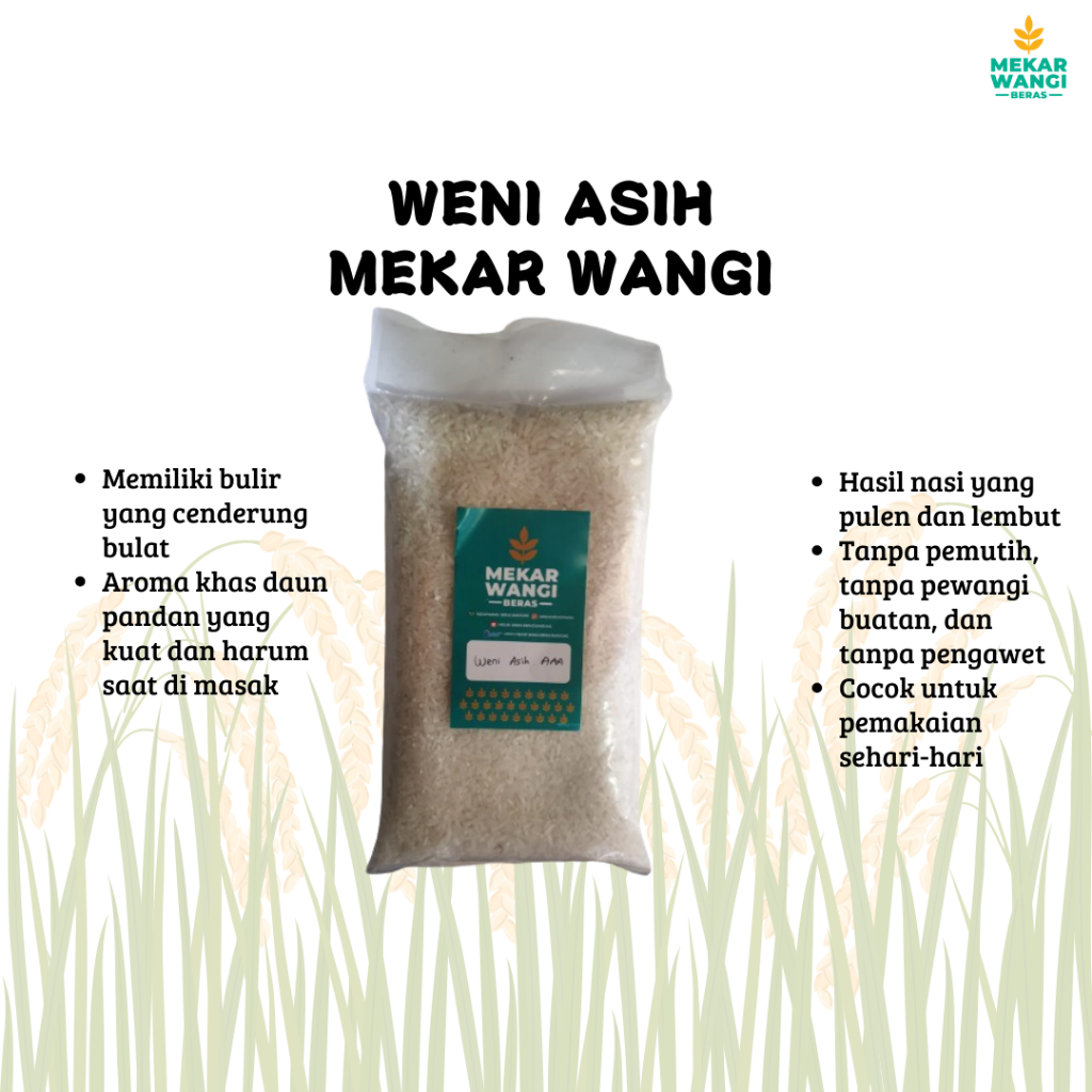 

BERAS WENI ASIH MEKAR WANGI 1KG