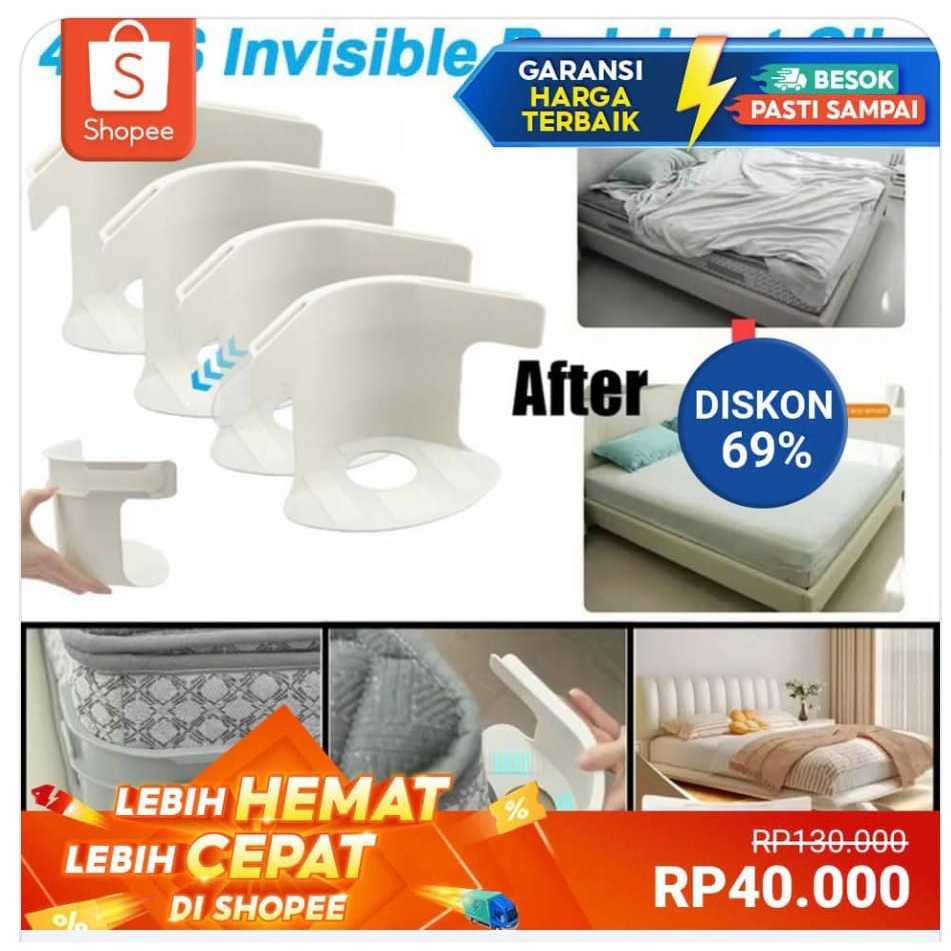 WITA PENJEPIT SPREI ANTI GESER BedLock 4Pcs | Zlumber Lock Indonesia | Sprei Anti Geser Anti Lepas