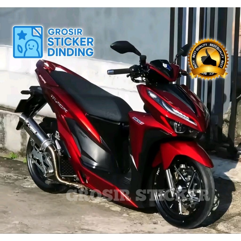 stiker skotlet merah candy sticker scotlite merah metalic glossy  candy MOTOR BEBEK MOTOR SCOOPY
