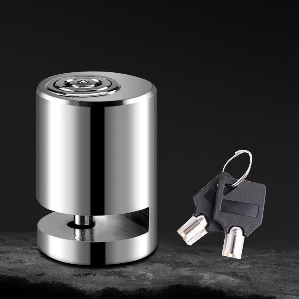 KUNCI GEMBOK (BULAT KROME)CAKRAM MOTOR ANTI MALING BESI KUAT DAN TAHAN PENGAMAN SEPEDA MOTOR MOTOLOC