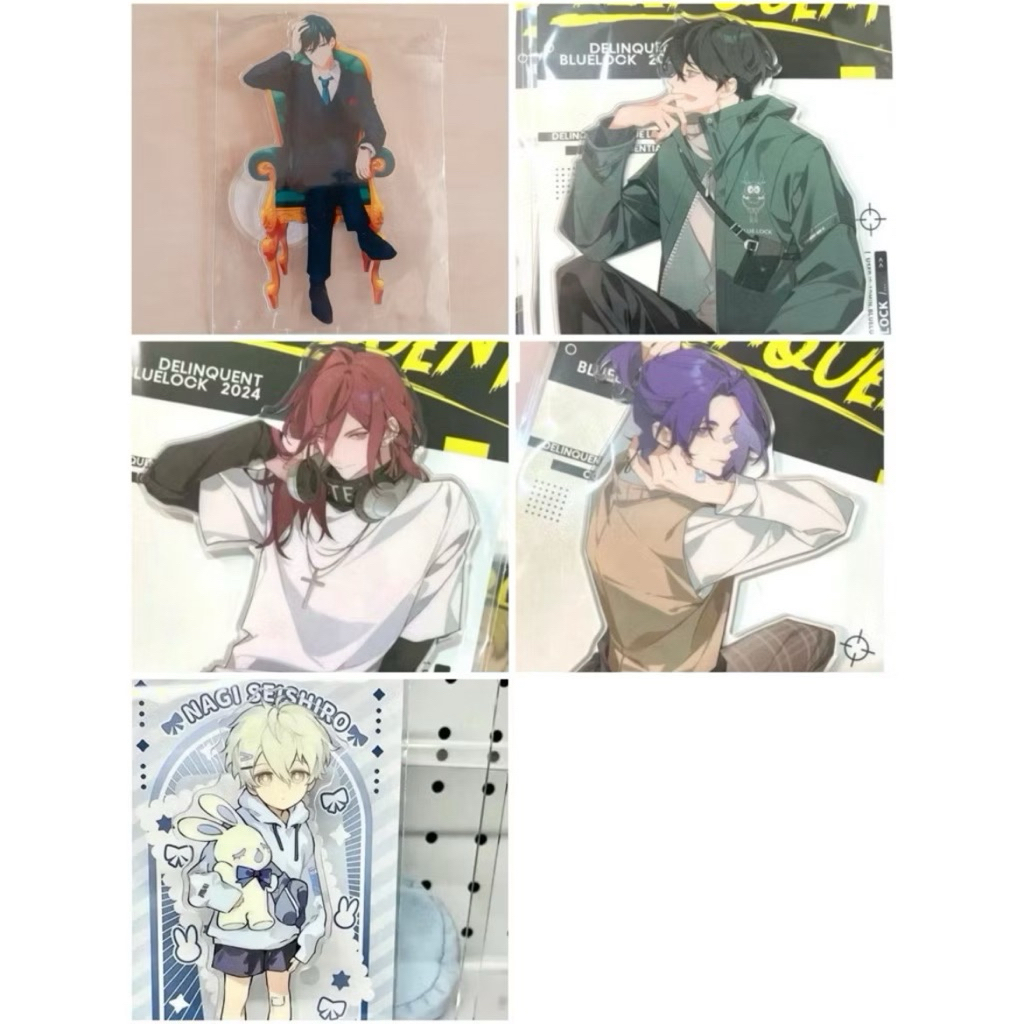 [READY] Nagi Seishiro, Itoshi Rin, Chigiri Hyoma, Reo Mikahe, & Meguri Bachira Blue Lock Acrylic, st