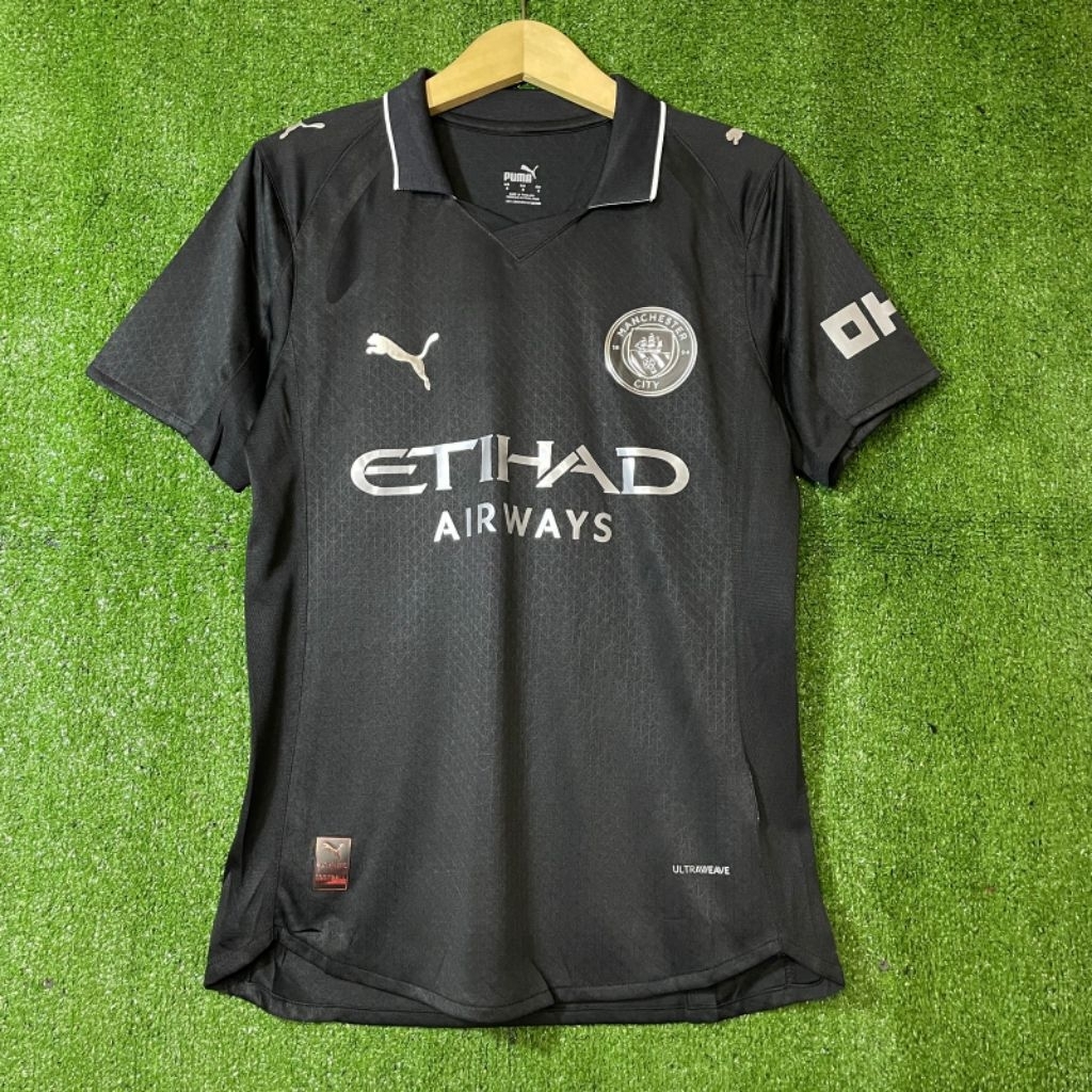 Jersey Bola Player Issue Man City Hitam 2025 - Player Issue Fan Premium 2025