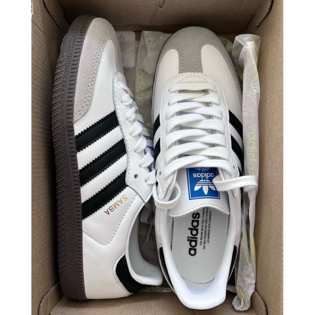 Sepatu Samba White Black Sneakers Kasual Samba