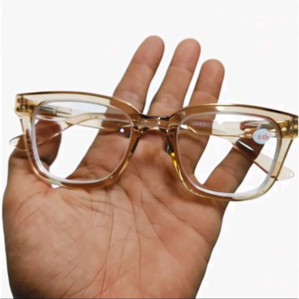 Kacamata Minus Frame Kotak Kacamata Minus Cewek Cowok Gagang Pakai Per -0.50 sd -4.00 GX642D-MN Warn