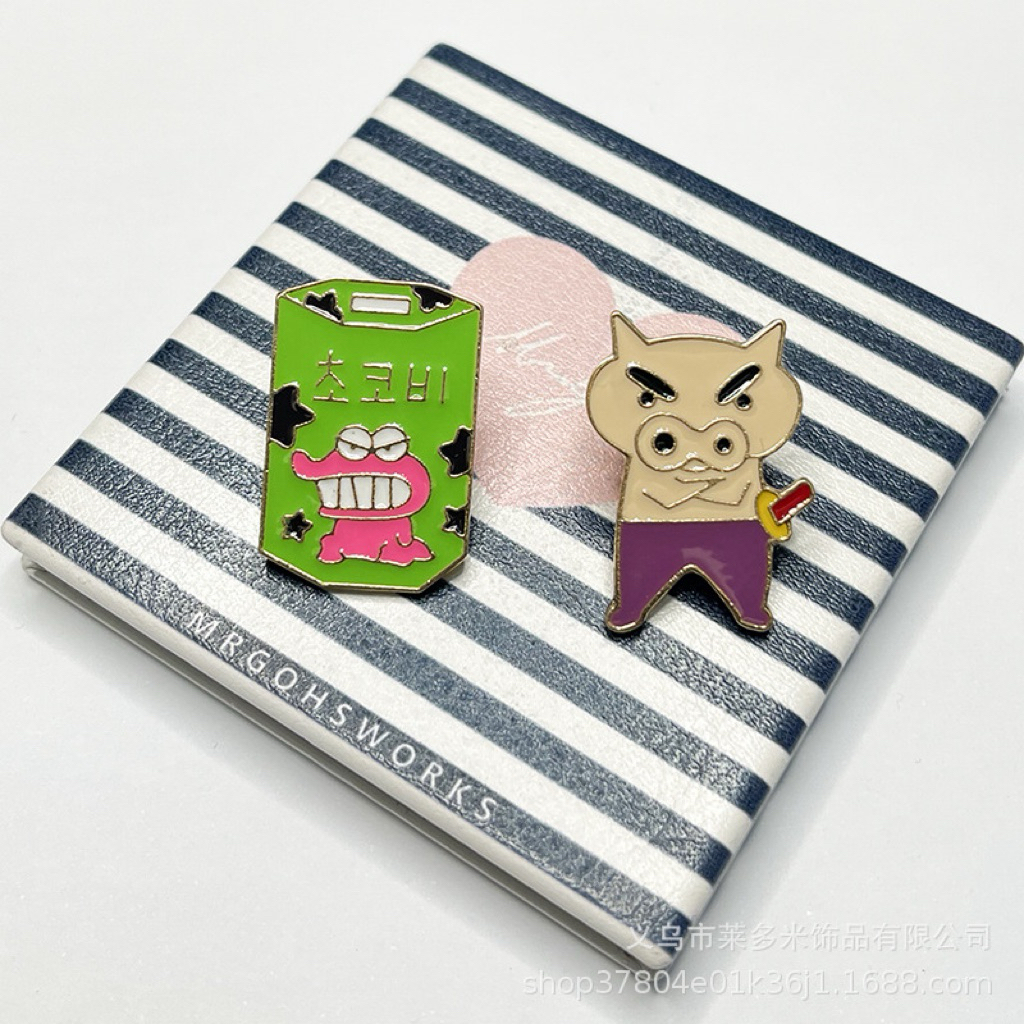 Pin Enamel Chocobi Sinchan Chibi Maruko Lucu Haechan Junkyu