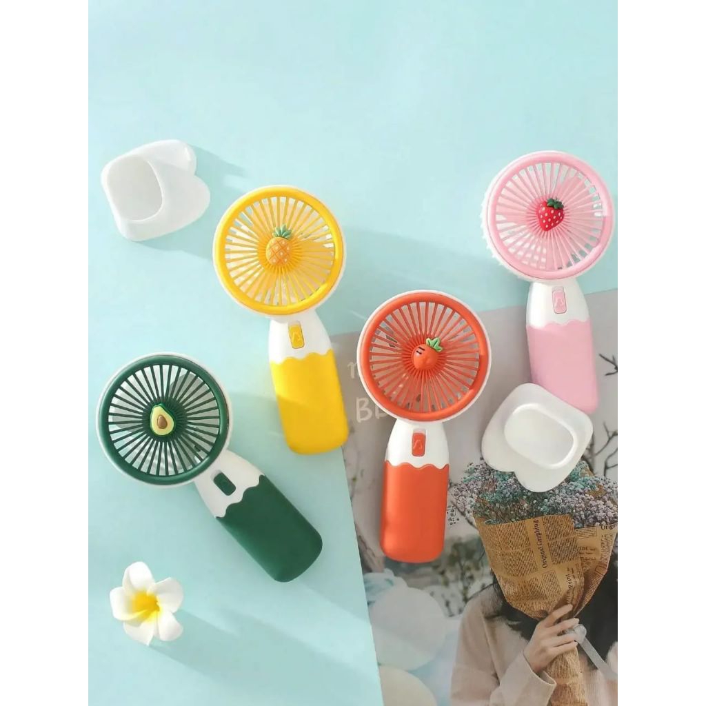 Kipas Angin Mini Karakter Buah Buahan Ringan Minimalis