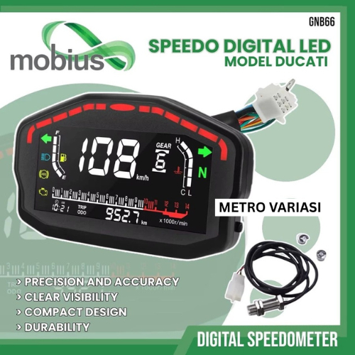 Speedometer Speedo LED DIGITAL DUCATI Koso RX3N Universal
