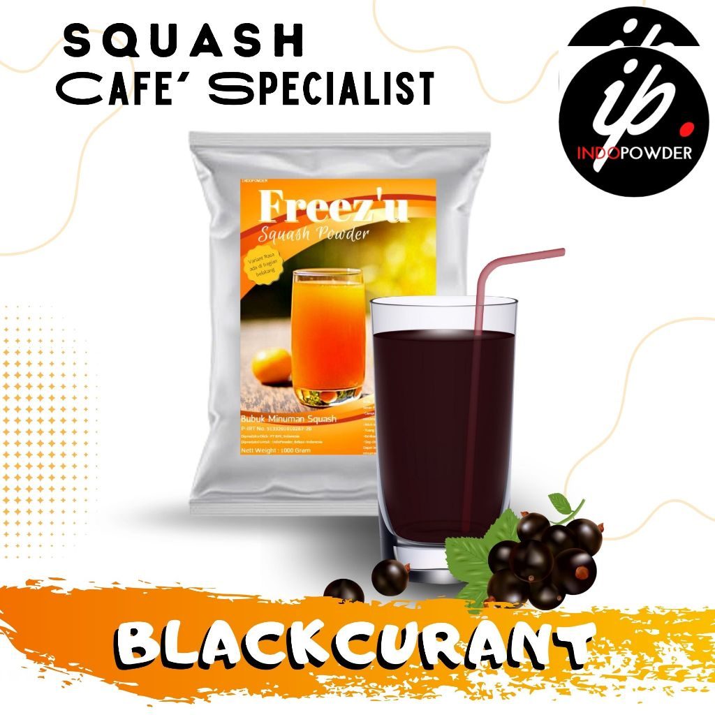 

Indopowder - Bubuk Minuman SQUASH Rasa BLACKCURRANT 1Kg Untuk Cafe, Waralaba dan Usaha Minuman