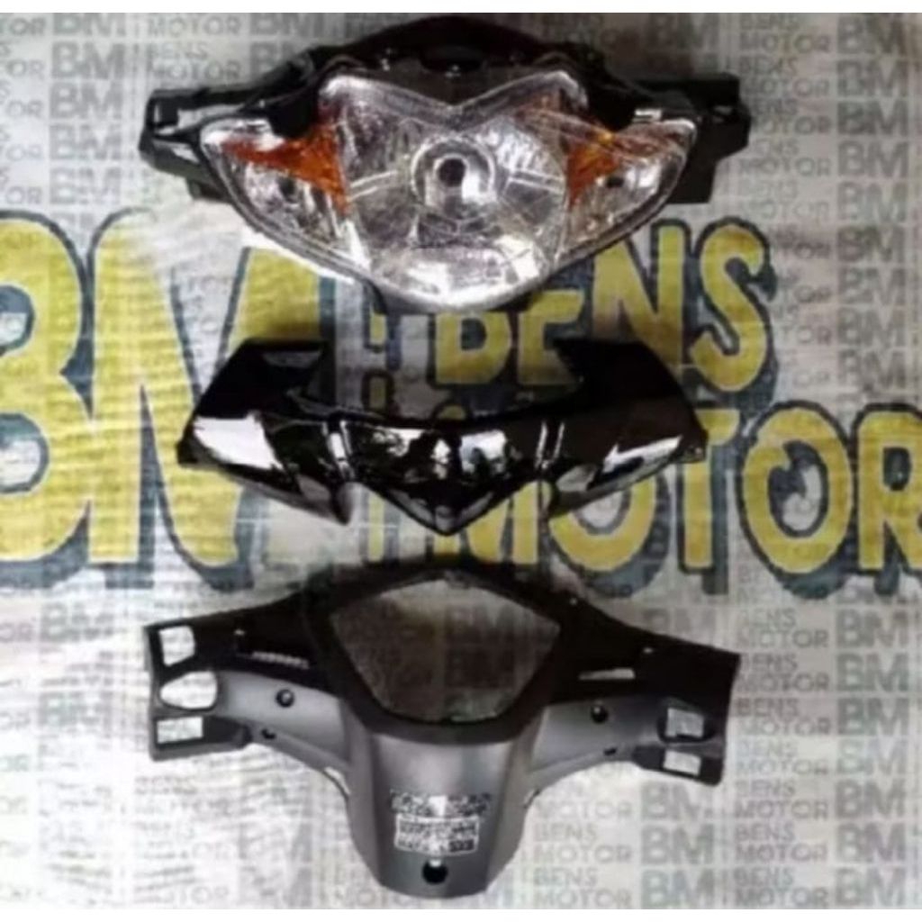 batok depan belakang Revo absolut set visor plus reflektor LAMPU setandar original