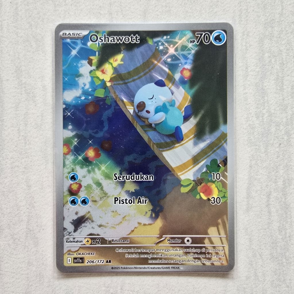 Oshawott AR Seri Hitam Putih sv11s 206/172 - Kartu Pokemon TCG Indonesia