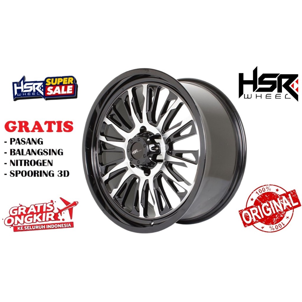 VELG MOBIL HSR MELAWI WL155 HSR R20 LEBAR 9 LUBANG 6X139,7 ET18 UNTUK MOBIL HILUX PAJERO FORTUNER