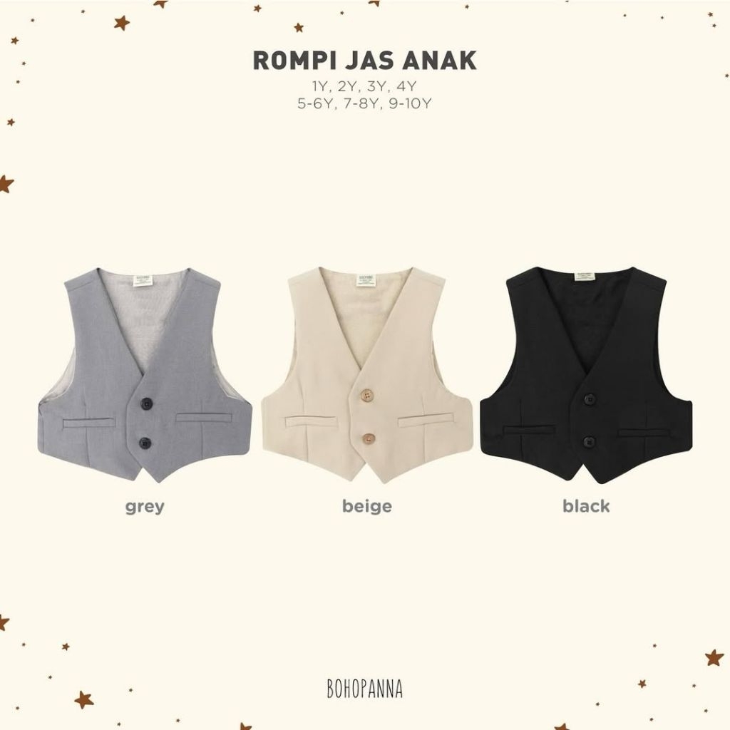 BOHOPANNA - ROMPI JAS ANAK - Rompi Anak