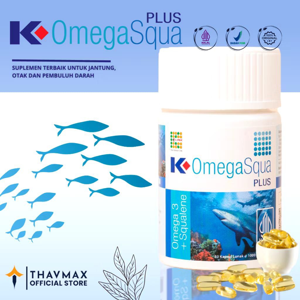 Omegasqua Plus 30 Kapsul Softgel Original Asli K-Link