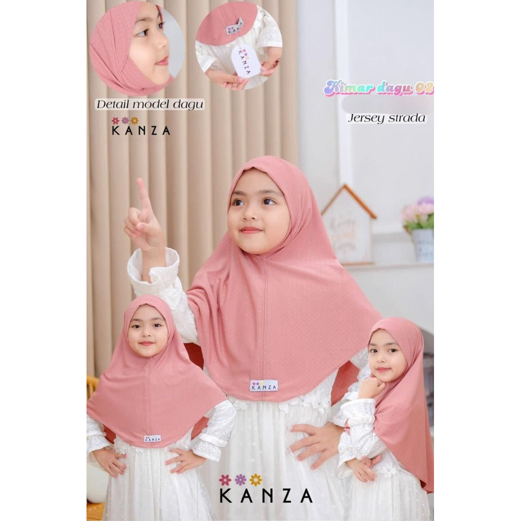 Jilbab Khimar Khanza anak/jilbab dagu/jilbab anak