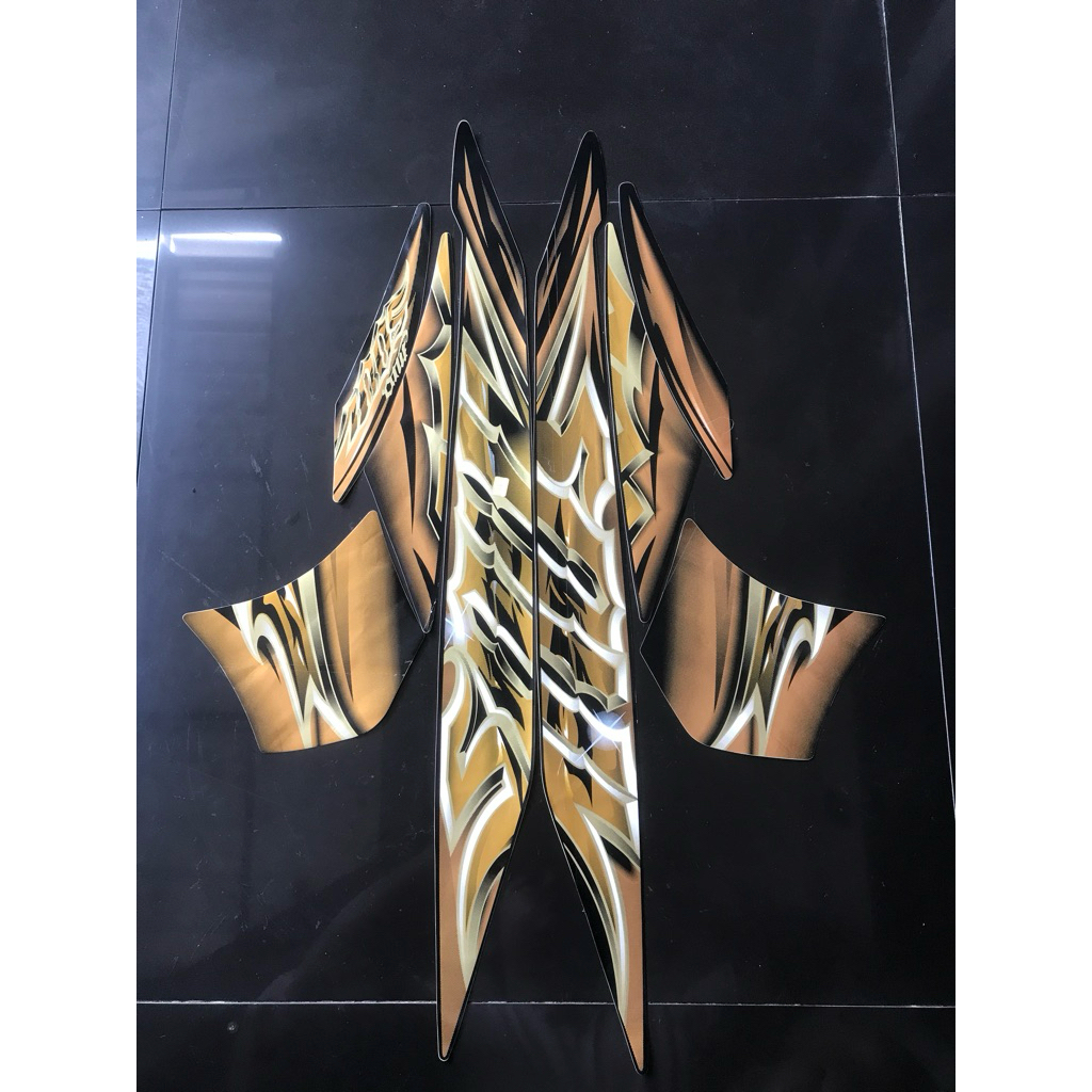STRIPING STIKER MIO SOUL 2010 HITAM GOLD