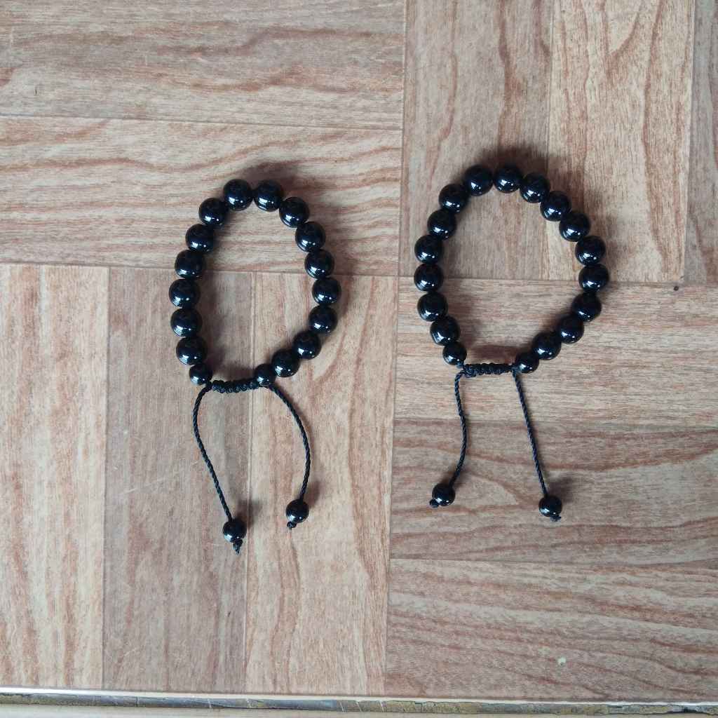 Preloved MR.DIY Gelang Beads Hitam