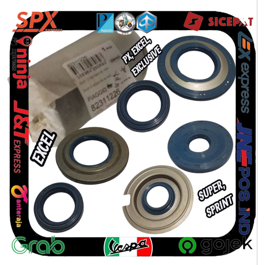 Seal kruk as sil kruk as vespa super sprint px excel exclusive original corteco italy