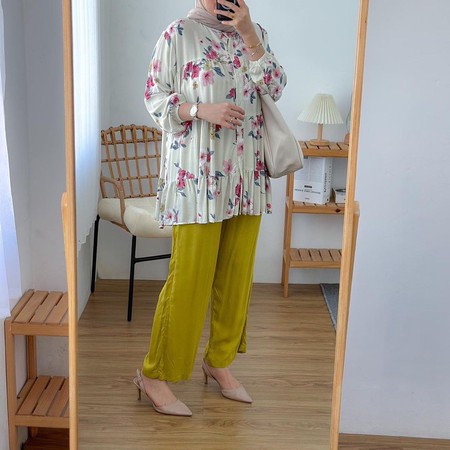 Setelan Baju Celana Wanita Rayon Jumbo - MEERA ONE SET VIRAL