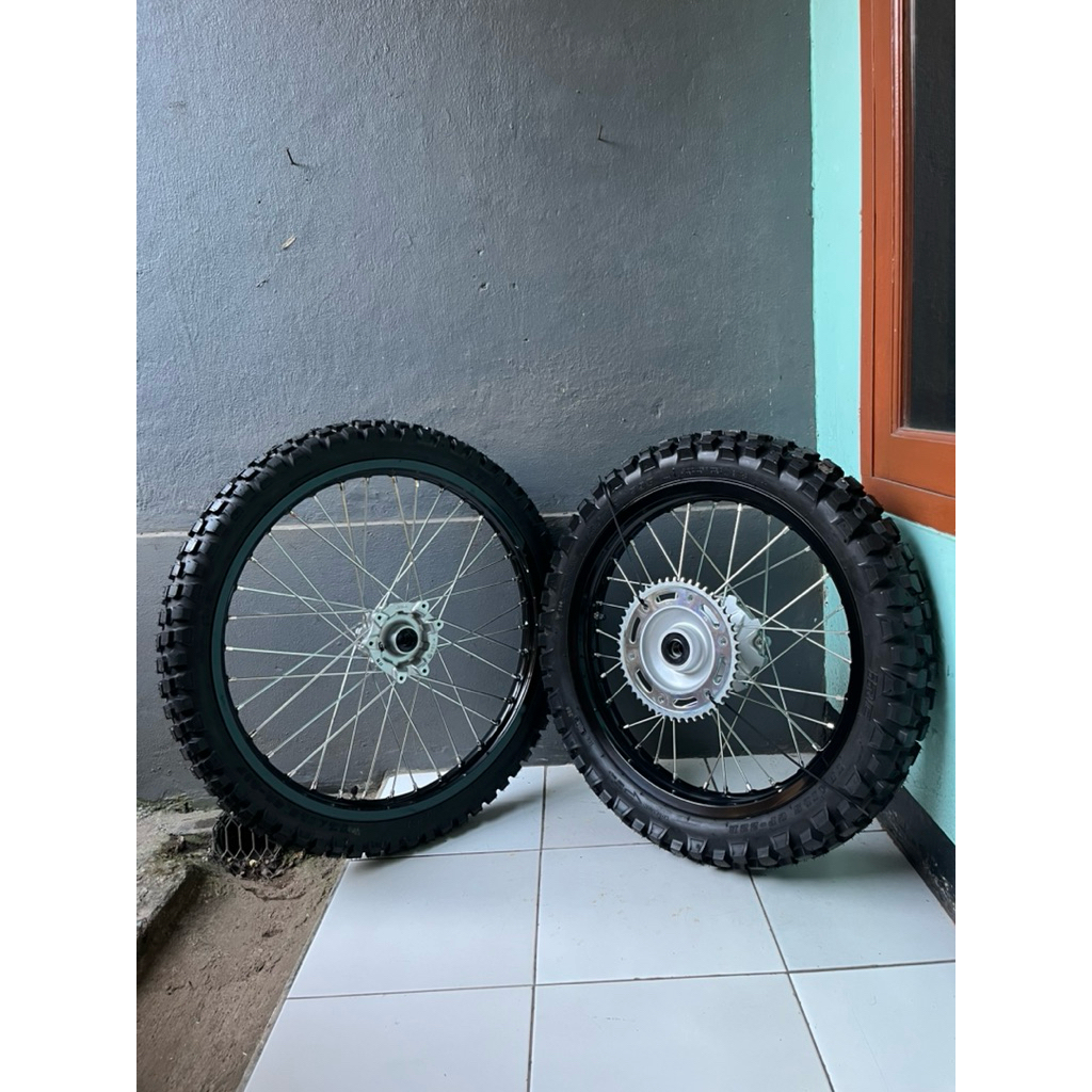 Wheelset Trabas Offroad CRF 150L 18 - 21 Velg Tromol Jari Jari