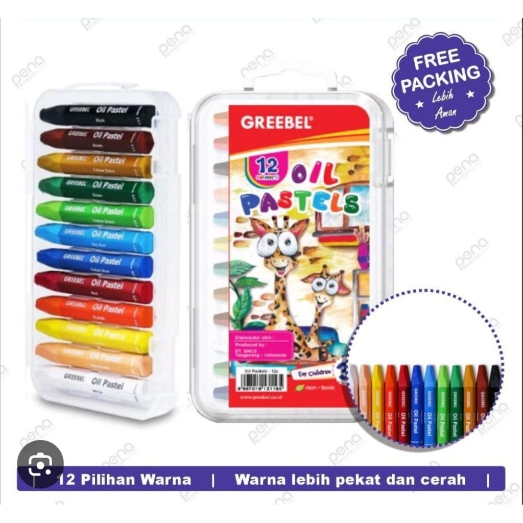 

Greebel Oil Pastels 12 Warna - Krayon Warna Lengkap & Cerah