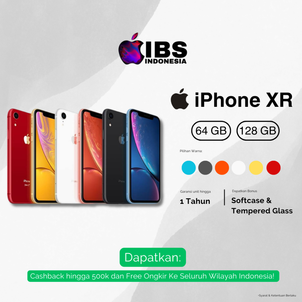 APPLE IPHONE XR 64 GB 128 GB 256 GB SECONDHAND BERGARANSI