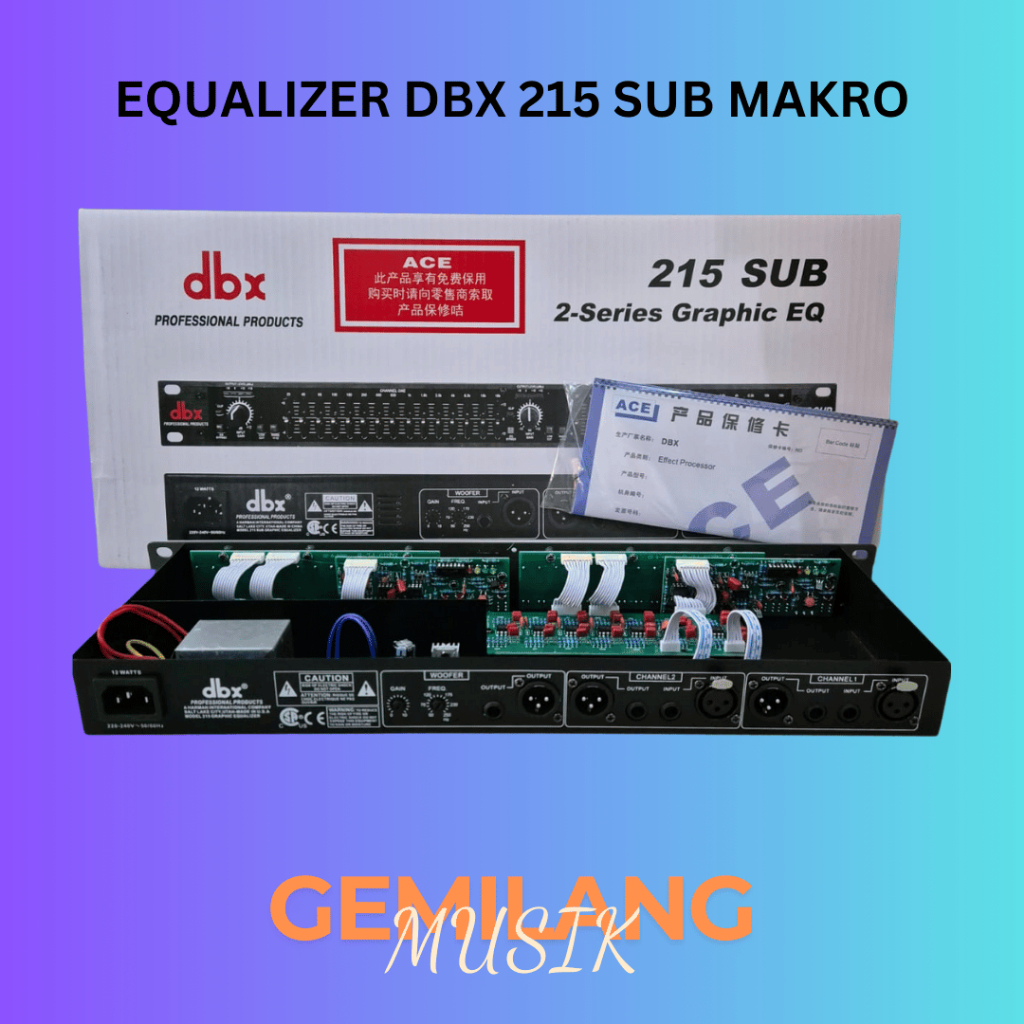 EQUALIZER DBX 215 SUB DBX215SUB DBX 215SUB KOMPONEN IC FULL MAKRO EQUALISER