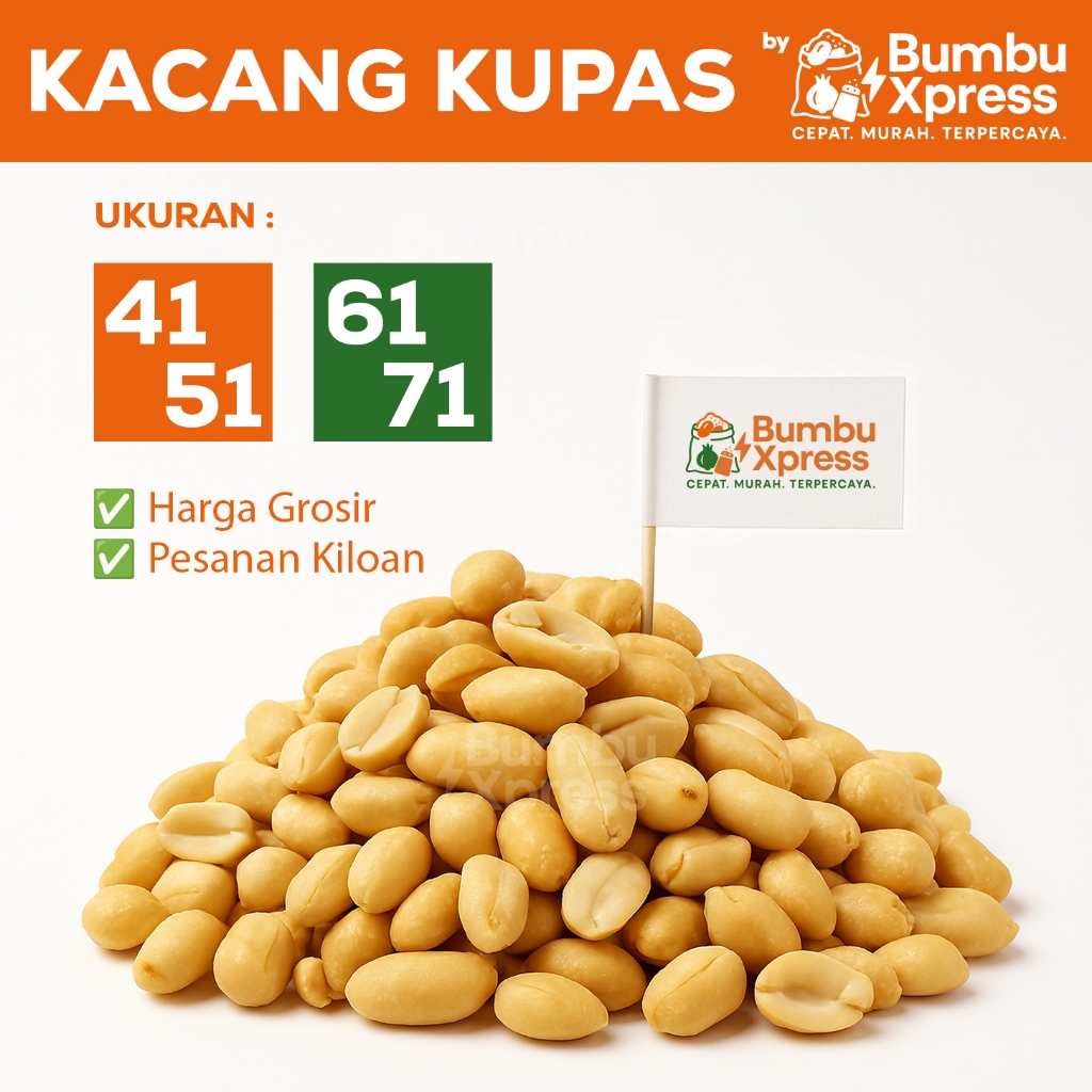 

Kacang Tanah Mentah Kupas Tanpa Kulit Import Kiloan