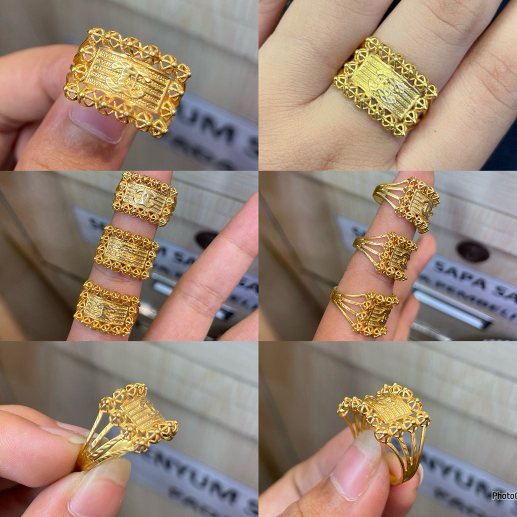 cincin cendol ala emas 24k emas muda kadar 300%/6k