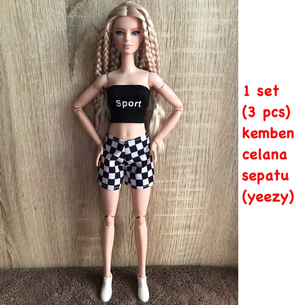 baju barbie,celana barbie,sepatu barbie