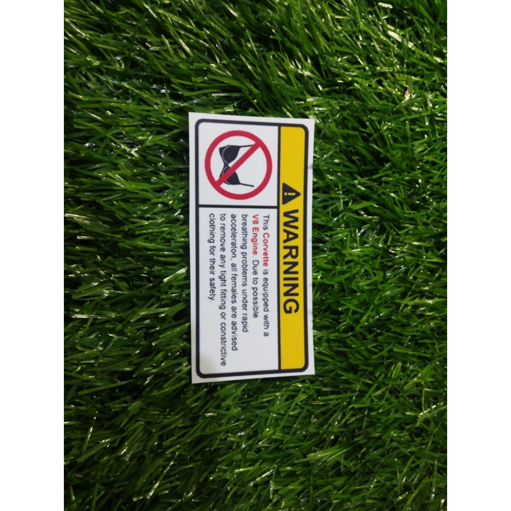 

stiker vinyl warning