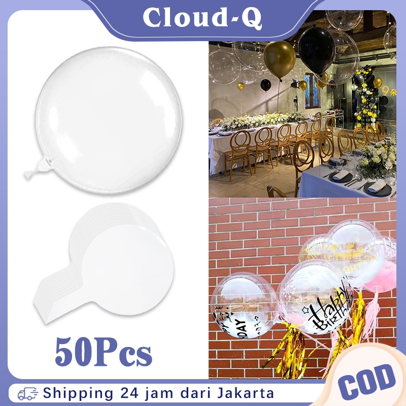 50Pcs Balon PVC Transparan Bobo Tebal Jumbo / 24 Inch Balon Transparansi Tinggi Balon Bobo