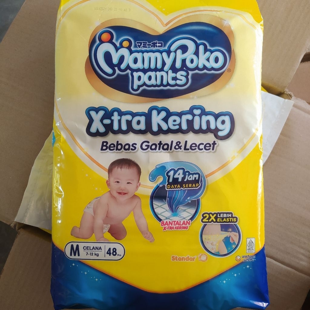 MamyPoko Pants Xtra Kering Pampers Popok Bayi NBS44 M48 L42 XL38