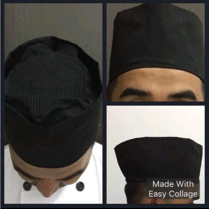 TOPI KOKI KATUN PECI / TOPI SUSHI Muslim Kopiah Nyaman Dewasa