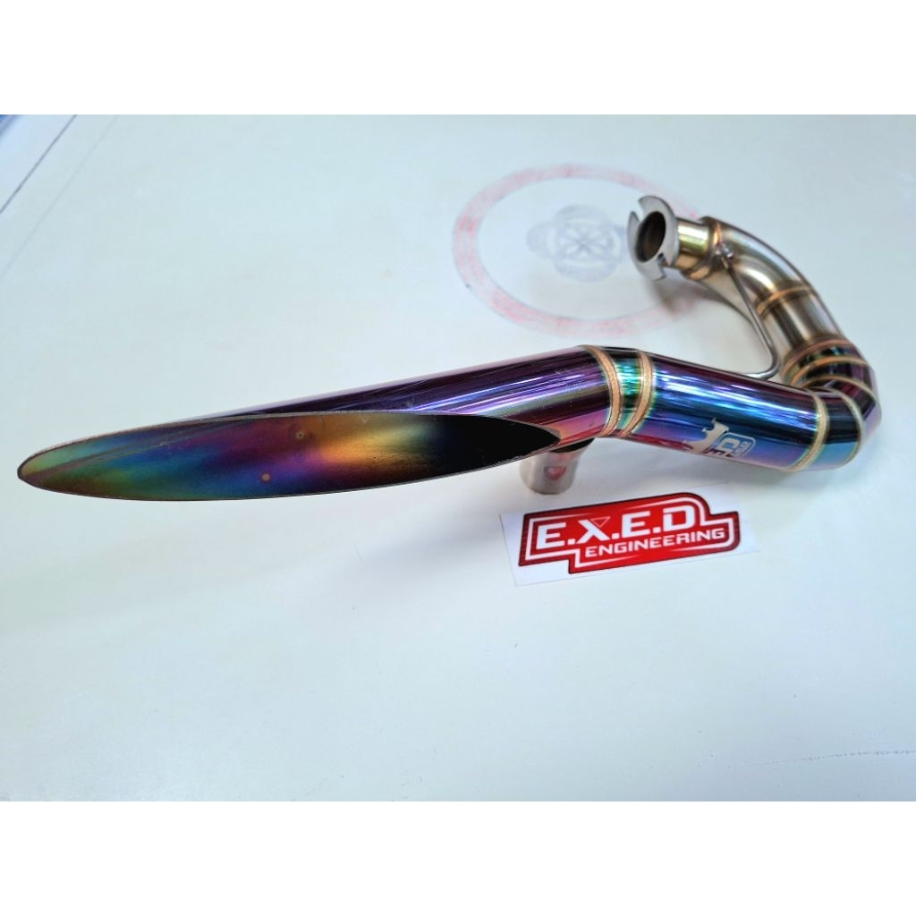 knalpot mesin sprayer 50 CC mini GP runcing pelangi ORIGINAL EXED