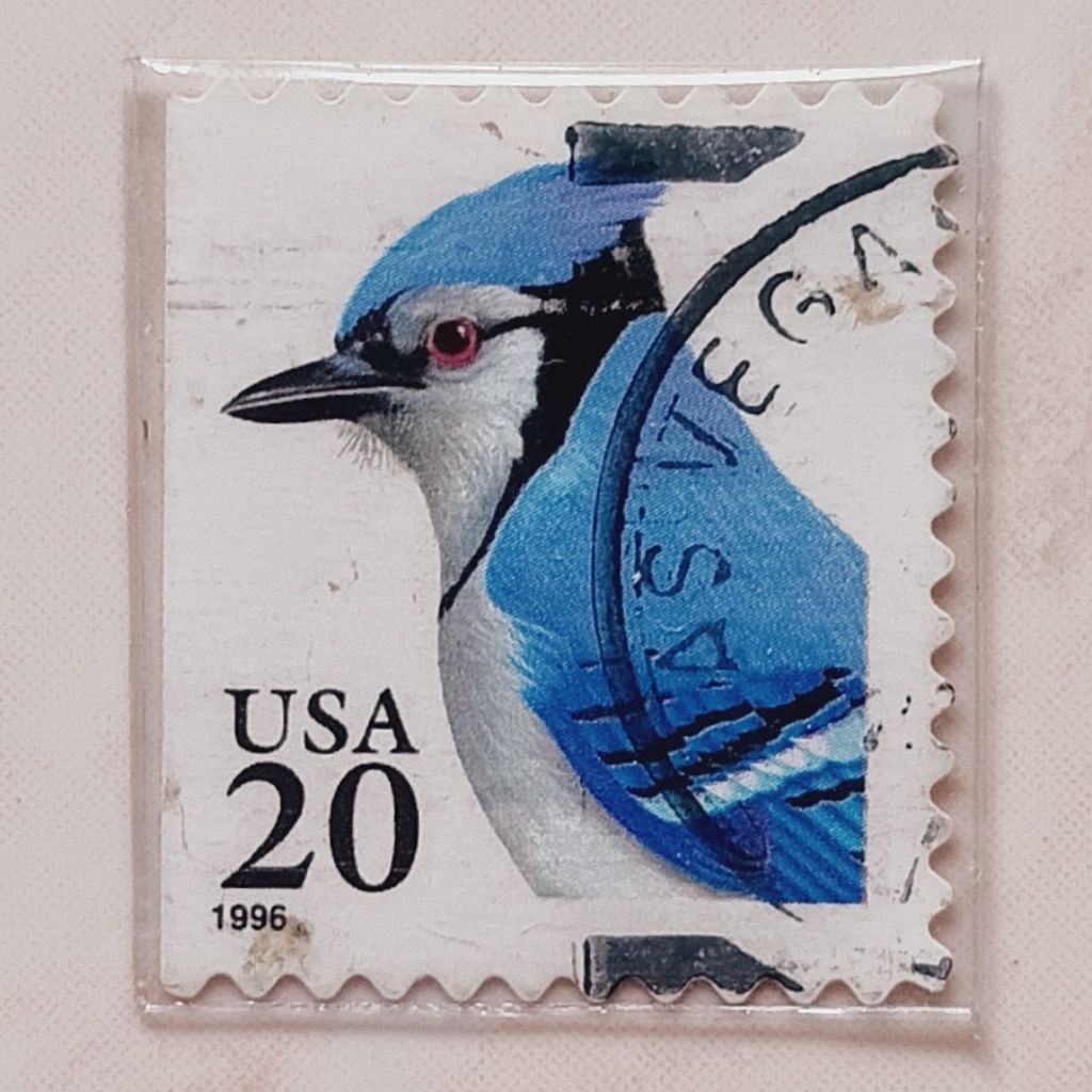 

(AA) Perangko Amerika Serikat 1996 Flora and Fauna Issue - Blue Jay (Cyanocitta cristata) 20 cent Used