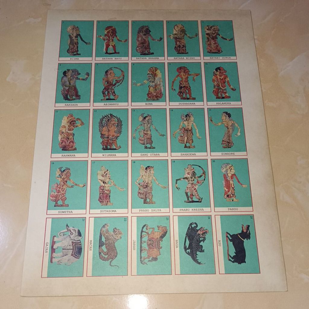 Gambar umbul jadul tema wayang