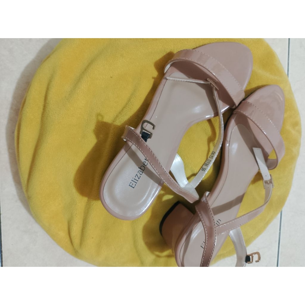 Sepatu Wanita Heels Hak 5 cm merk ORI Elizabeth & BOX