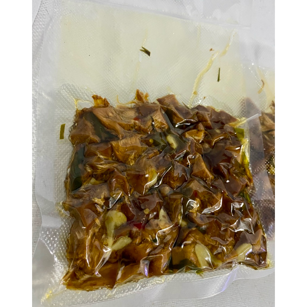 

Oseng mandai masak di frozen tersedia kemasan 100 gr dan 250 gr