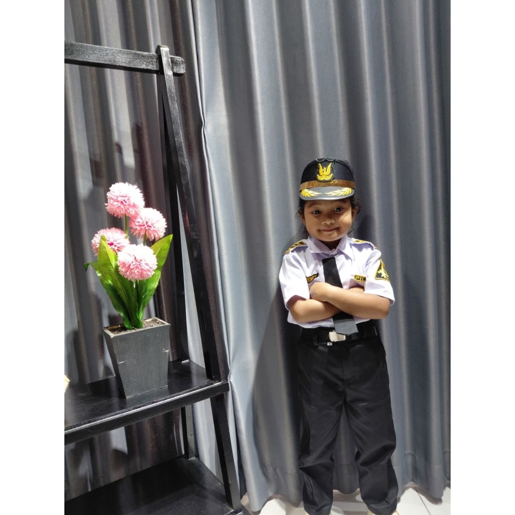 Baju Pilot Anak Perempuan Laki Laki Seragam Profesi Anak TK Kostum Premium