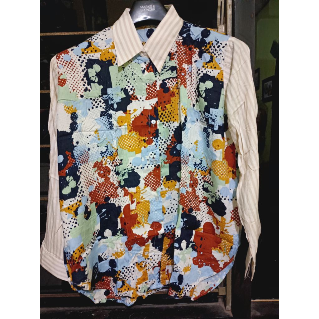 KEMEJA / BLOUSE WANITA KATUN RAYON MOTIF KOMBINASI SIZE JUMBO