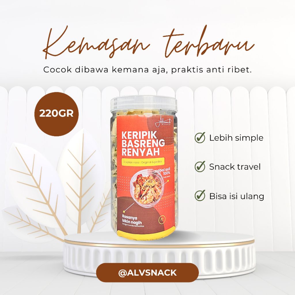 

keripik basreng alvsnack kemasan toples 1.000 ml 220gr