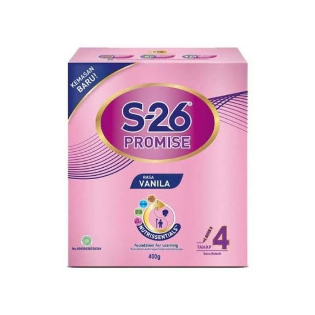 

S26 promise4 400gram rasa vanilla usia 3+ exp februari-oktober 2026