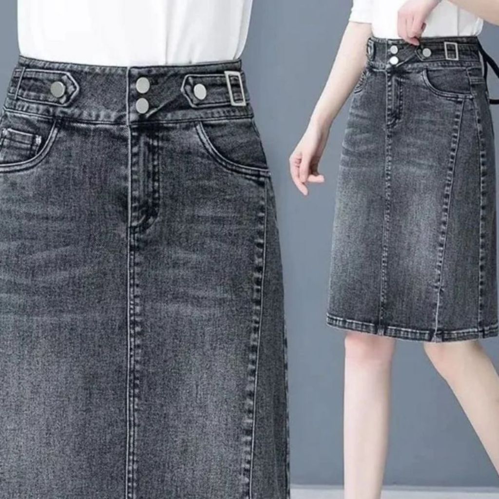 Rok span Jeans 7 8 Stretch Mark