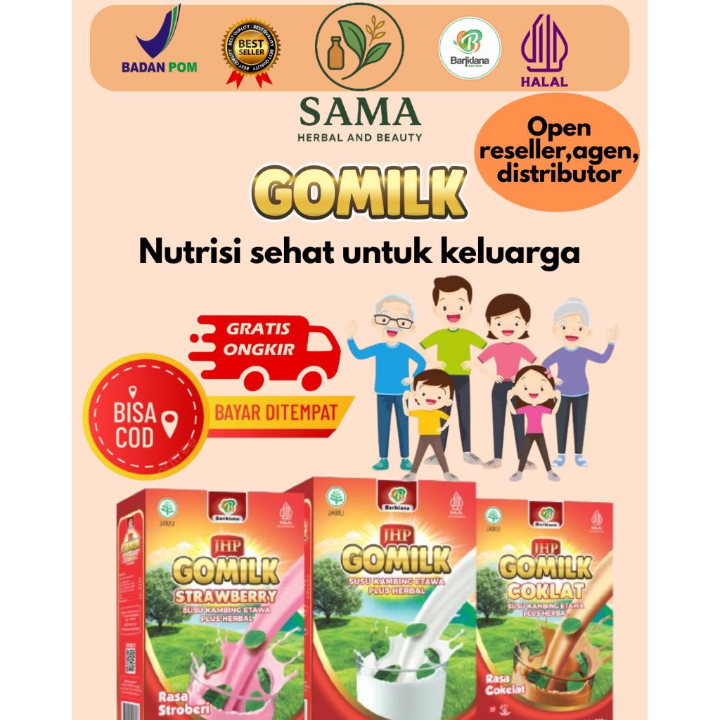 

(BISA COD)(GRATIS ONGKIR)Gomilk Susu Etawa plus Herbal-Minuman Sehat kaya Nutrisi untuk daya tahan tubuh dan tulang