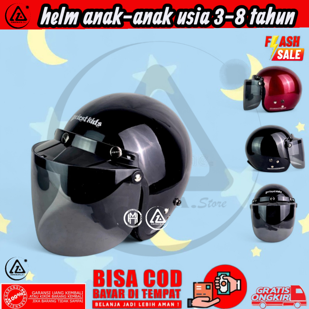 HELM BOGO ANAK USIA 3-8 TAHUN | HELM SNI half face