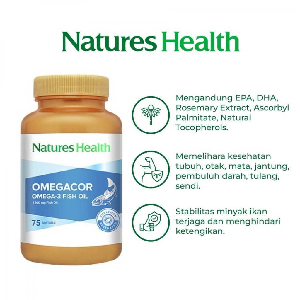 Natures Health Omegacor 75s