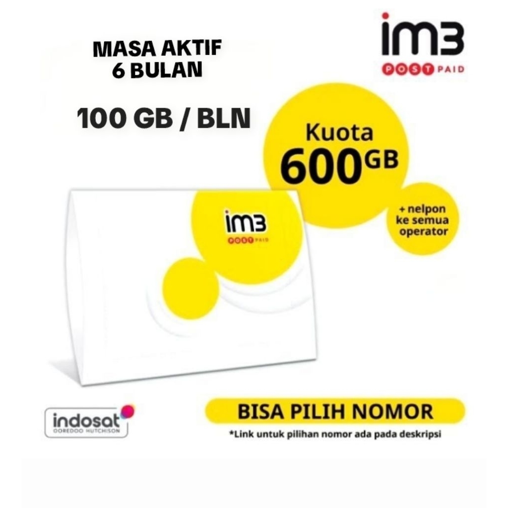 PAKET KUOTA INDOSAT 600 GB GARANSI 6 BULAN MASA AKTIF
