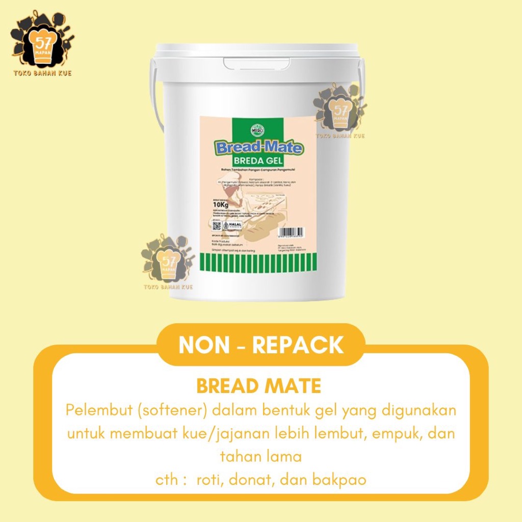 

4 kg Bread Gel Soft Pelembut Donat Bakpao - BREAD MATE - BREDA GEL ERICO